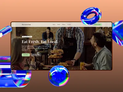 The Green Fork — Modern Organic Restaurant Hero branding cinematic landingpage nextjs restaurantwebsite section tailwindcss webdesign