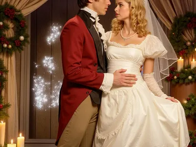 Christmas Wedding Regency Romance christmas cover art work graphic design historical romance regency