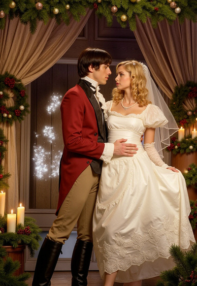 Christmas Wedding Regency Romance christmas cover art work graphic design historical romance regency