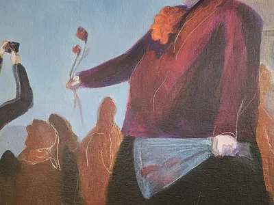 A Greeting, a new painting from my studio. branding graphic design illustration impressionism logo painting video