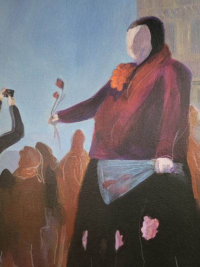 A Greeting, a new painting from my studio. branding graphic design illustration impressionism logo painting video