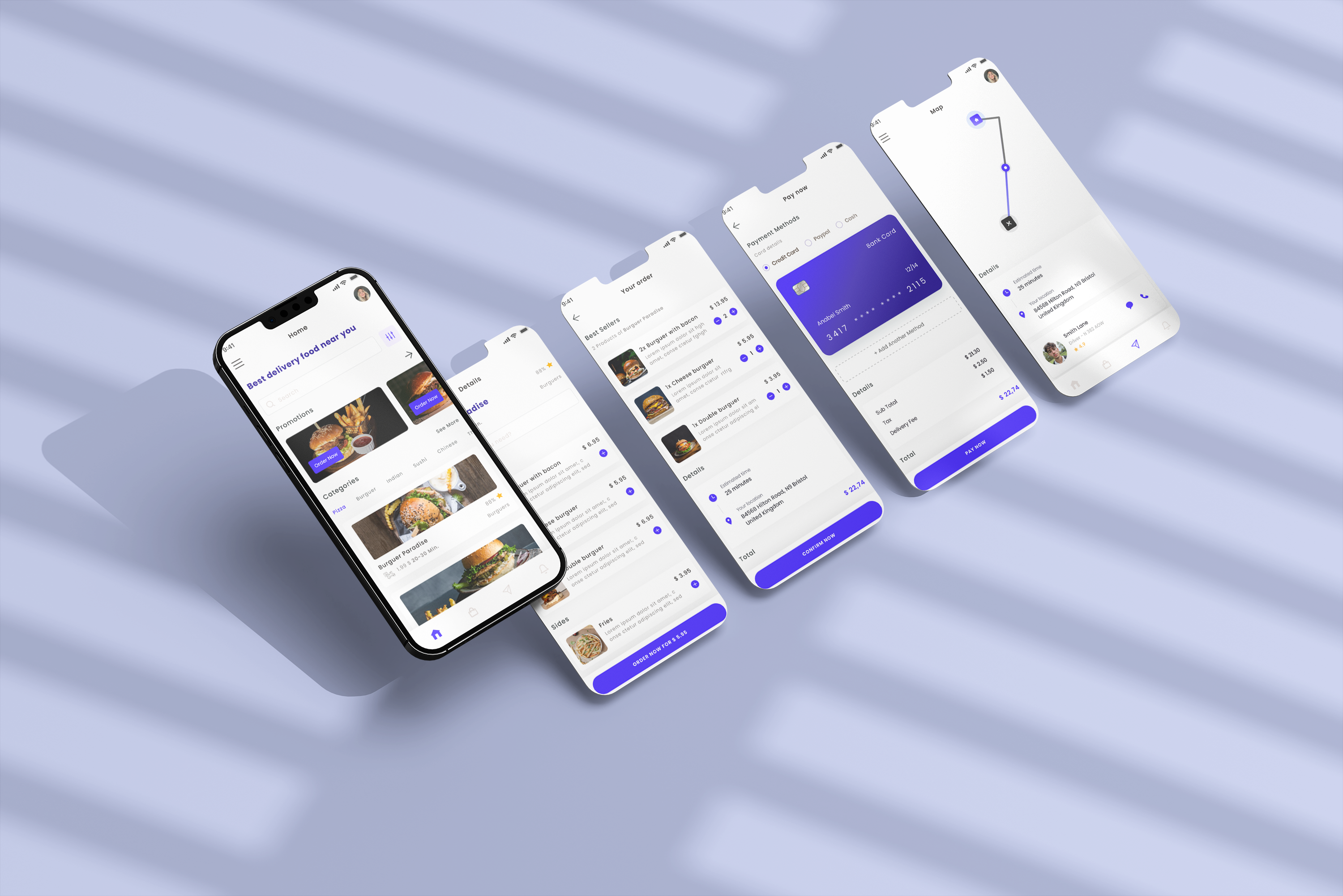 Food Delivery App UX/UI – Clean & Modern Design app concept app ui clean ui delivery app delivery tracking figma design food app food delivery food ordering interaction design minimal design mobile app modern ui product design ui design uiux user interface ux design