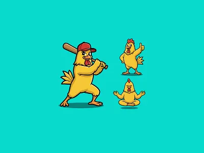 Chicken Logo Set animal animal logo bird bird logo branding branding design chicken logo chicken logo design chicken mascot chicken mascot design design graphic design illustration logo logo design mascot design roaster roaster logo vector