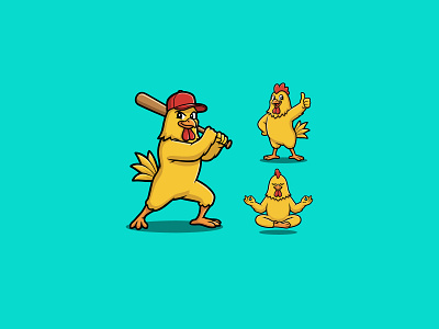 Chicken Logo Set animal animal logo bird bird logo branding branding design chicken logo chicken logo design chicken mascot chicken mascot design design graphic design illustration logo logo design mascot design roaster roaster logo vector