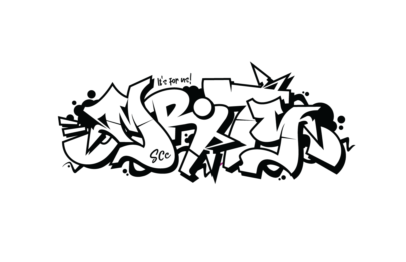 Black and White Vector Graffiti Letters design graffiti graphic design illustration typography vector