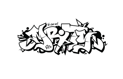 Black and White Vector Graffiti Letters design graffiti graphic design illustration typography vector
