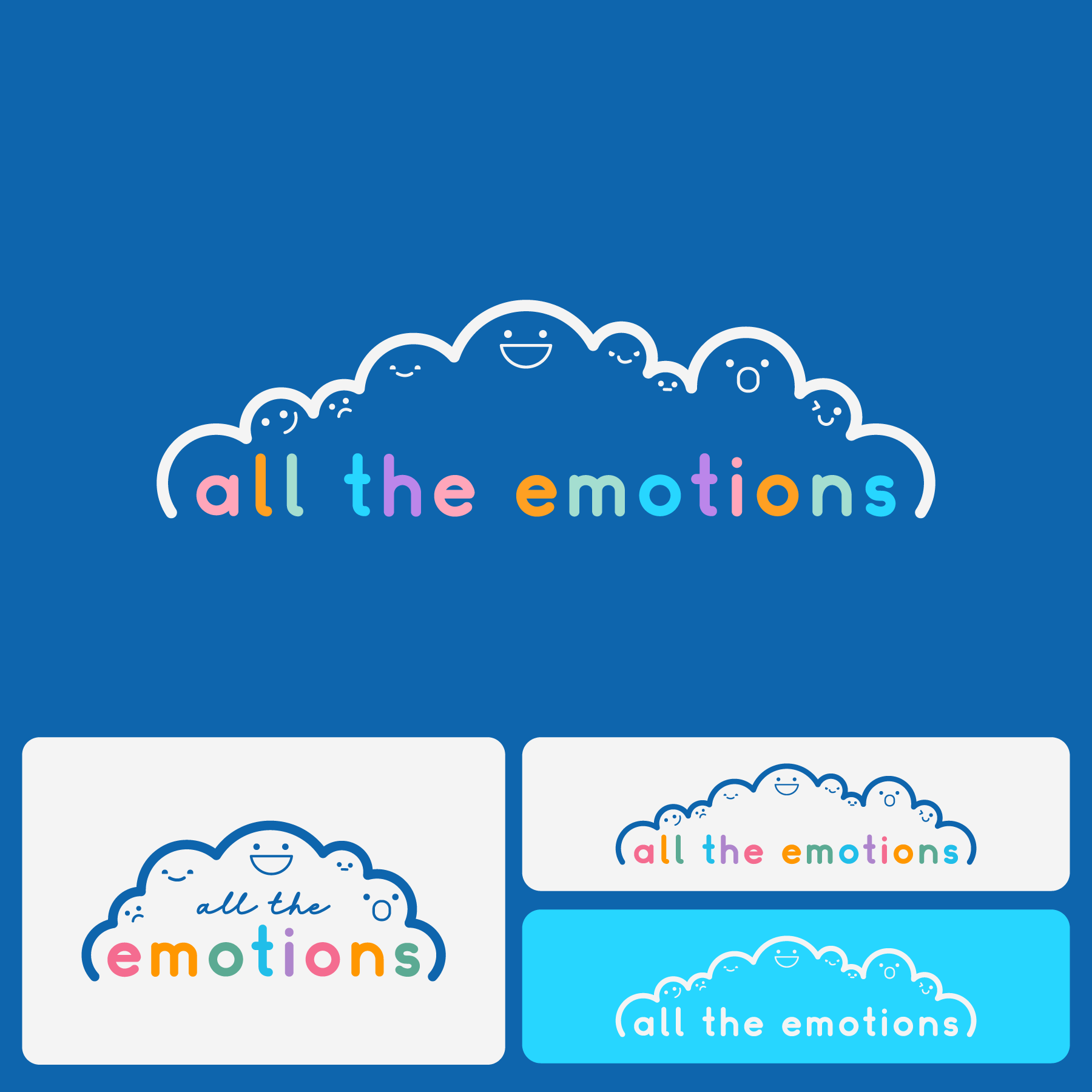 all the emotions logo design branding children counselling emotions graphic design kids logo
