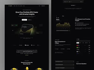 Quatra - Financial Website animation clean design finance financial financial design financial website financialappdesign fintech fintech design minimalist modern motion graphics ui uidesign uiux ux uxdesign web design website