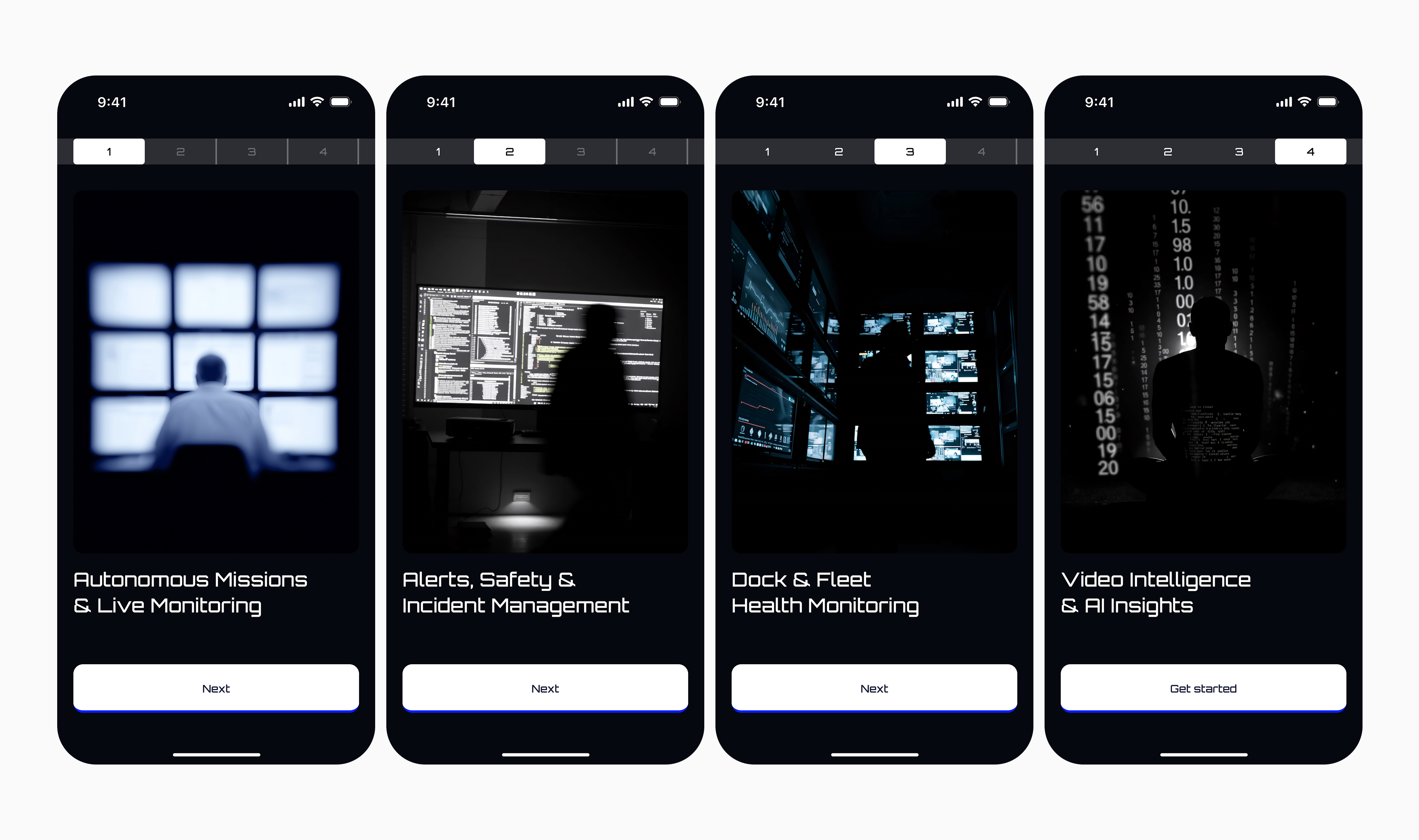 Drone Management - Onboarding mobile ui product design