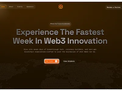 Hero section - Event Web3 blockchain design hero ui ui design ux web design web3