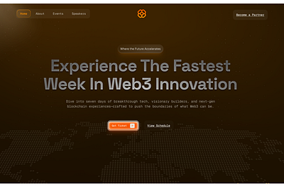 Hero section - Event Web3 blockchain design hero ui ui design ux web design web3