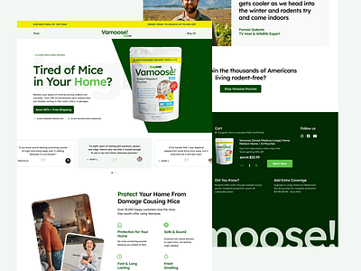 Product Page app cart clean desktop flat footer hero landing layout reviews testimonials ui ux web