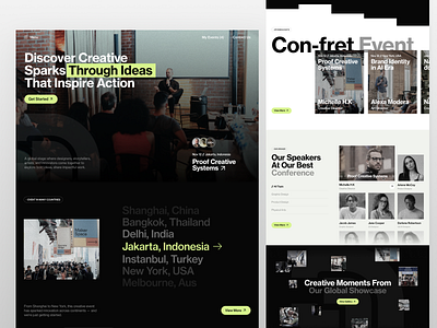 Con-Fret - Creative Events Website clean conference conference landing page conference website conference website design design event finder event landing page event website events graphic design landing page landing page website ui uiux ux web web design website website design