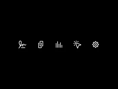 Line icons ✨ analytics 03 cursor magic selection 04 line icons link 06 setting signature
