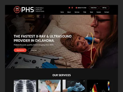 Portable Health Solutions // Web Design health health service healthcare mobile portable ultrasound web design x ray