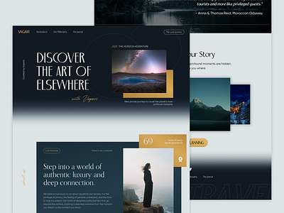 Vagari Travel – Landing Page Design adventure creative graphic design landing page travel ui uiux vagari web website world
