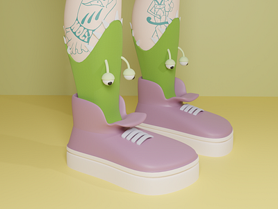 Socks 🧦 3d blender cg character design graphic design illustration model socks style tattoo