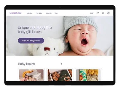 Mama Care - Website Design Prototype prototype ui