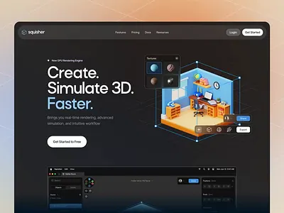 Squisher — 3D Design Tool Apps 3d apps creativesoftware design designinspiration designtools illustration productdesign realtimerendering ui uidesign visualdesign