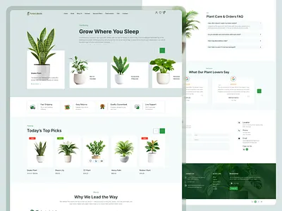 Indoor Plant Landing Page clean ui design dribbble shot ecommerce landing page figma website design gardening website design green ecommerce ui homepage design indoor plants website minimal landing page modern website design plant ecommerce plant nursery website plant shop landing page plant shop ui design plant store ui product page design responsive web design ui inspiration ui ux design web ui design