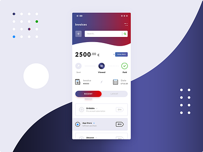 New Invoice Template app application brand branding facture gradient graphic design icon set icons designer illustration illustrator ai invoice light color schemes logo logotype mockup photoshop psd print designer senior designer template typo typography ui ux designer ux audit