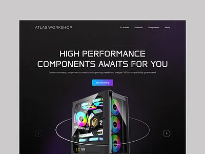 High-Performance PC Building Service Landing Page creative design dark design figma design gaming website landing page landing page deaign modern website professional design service service landing page service website tech design ui ui design uiux ux ux design web design website design website ui