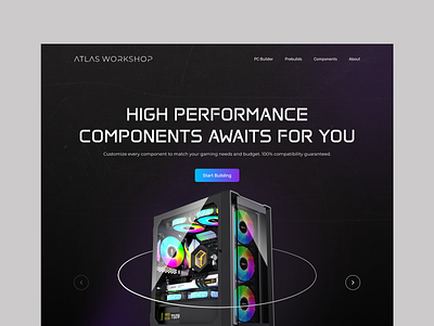 High-Performance PC Building Service Landing Page creative design dark design figma design gaming website landing page landing page deaign modern website professional design service service landing page service website tech design ui ui design uiux ux ux design web design website design website ui