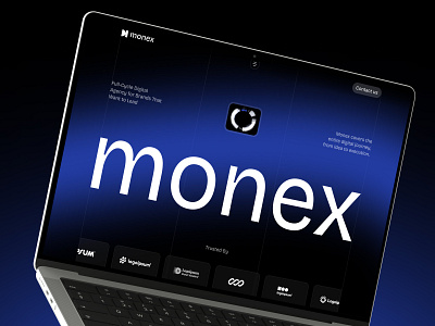 Monex - Digital agency website header agency agency website company website digital agency website digital website header landing page landingpage monex studio design ui design uiux design