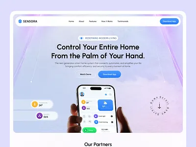 AI Smart Home Landing Page ai ai landing page ai startup artificial intelligence home landing page ios iot landing page smart home smart home landing page tech landing page technology ui design ux design web design website
