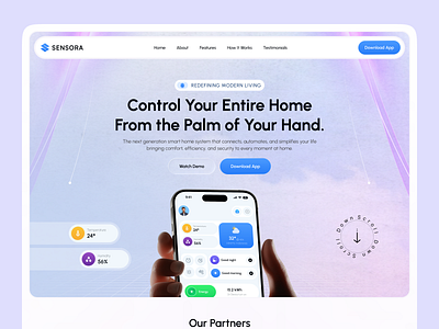 AI Smart Home Landing Page ai ai landing page ai startup artificial intelligence home landing page ios iot landing page smart home smart home landing page tech landing page technology ui design ux design web design website
