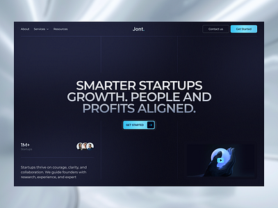 Modern Startup Website Hero Section Design b2b business clean ui design framer hero section landing page saas startup website tech ui web design webflow website design wingly agency