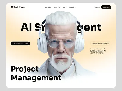 Reinventing Project Management AI animation brand branding business concept dtail film industry guidelines idea identity logo marketing movie app patterns rebrand redesign spaceship streaming app symbol ui