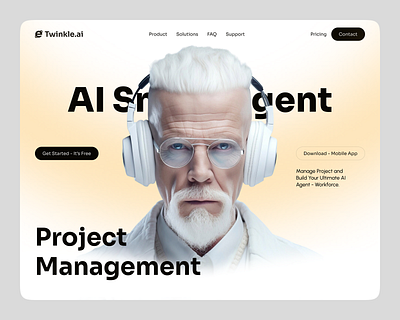 Reinventing Project Management AI animation brand branding business concept dtail film industry guidelines idea identity logo marketing movie app patterns rebrand redesign spaceship streaming app symbol ui
