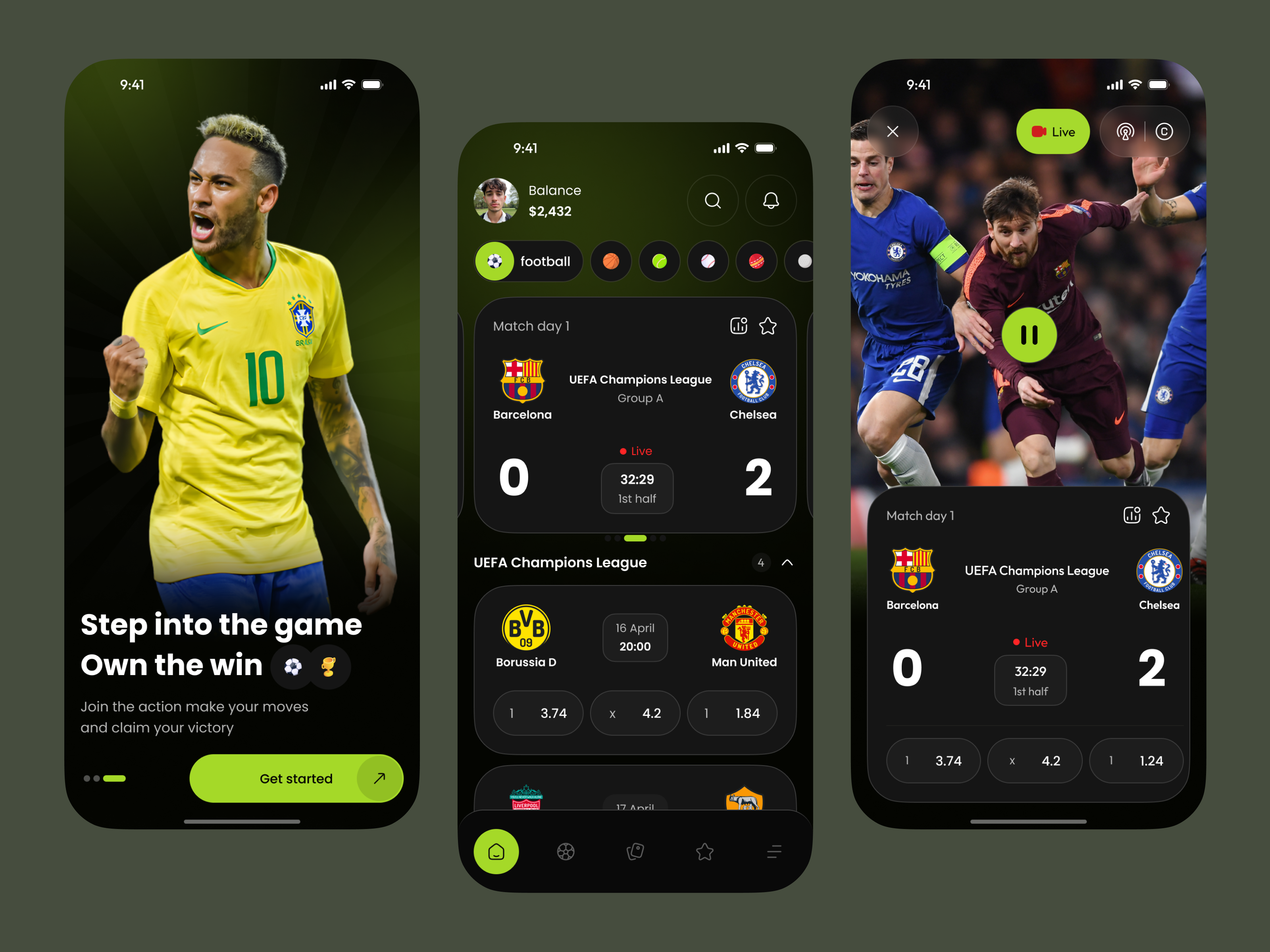 Example of Sports Mobile App Development
