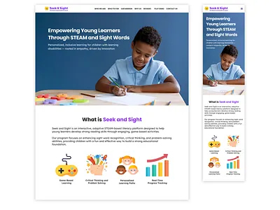 Seek and Sight — Website Design ui