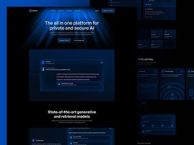 AI Platform Website Design – Secure & Private Enterprise AI Inte ai linding page ai platform ai ui design ai website clean ui dark ui enterprise ai futuristic ui generative ai modern ui neumorphism ui saas website secure ai tech website ui design ux ui designer web design website concept