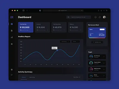 Dashboard UI Design design icon ui ux vector