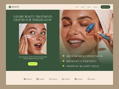 Skincare Website Landing Page beauty beauty website design herosection landing page skin skincare skincare website skincarewebsite uiuxdesign uxdesign