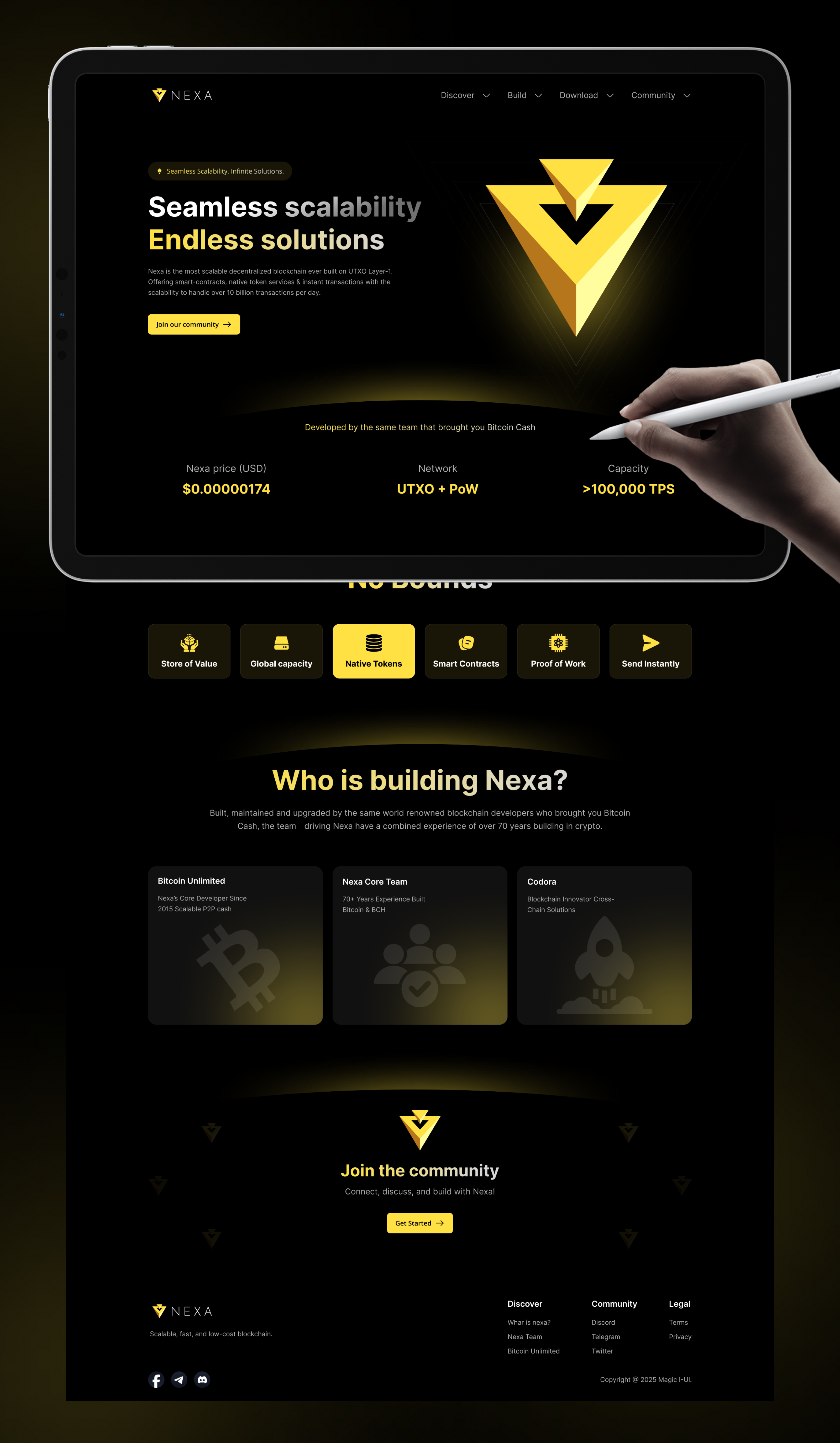 Example of Blockchain Solution Based Website Design