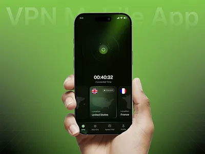 VPN Mobile App app app design cyber security design internet security mobile app network privacy proxy security security app security system ui uiux vpn vpn app design vpn proxy vpn world