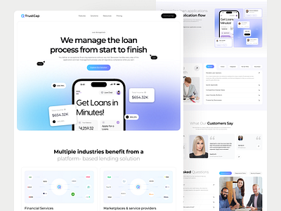 Modern Loan Management SaaS Landing Page ai saas b2b business website crm finance finance ai financial fintech landing page modern design saas saas landing page saas solution saas website startup website website redesign