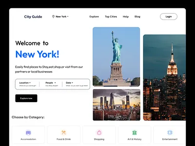 City Guides Website Design city guides website design cityguide ui