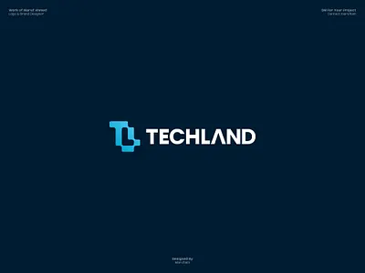 TECHLAND logo design adobe illustrator brand identity brand logo branding guidelines branding mockup custom logo dribbble logo design logo design branding logo designer logo presentation logomark logos logotype marufiam modern logo tech technology visual identity