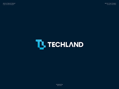 TECHLAND logo design adobe illustrator brand identity brand logo branding guidelines branding mockup custom logo dribbble logo design logo design branding logo designer logo presentation logomark logos logotype marufiam modern logo tech technology visual identity