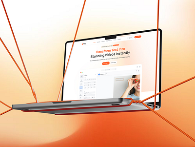 AI Text to Video Generated Sass website case study ai case study figma generated landing landing page research sass template text to video ui desing ux design video website