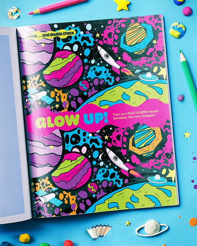 Double the Fun X Mau Cardoso editorial educational graphic design puzzle