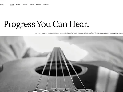 Don’t Fret Guitar Lessons — Signature Package website