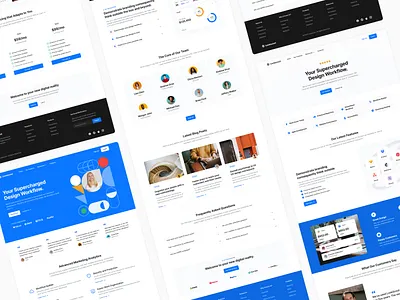SaaS Landing Pages - Lookscout Design System clean design landing page layout lookscout ui user interface ux webpage website