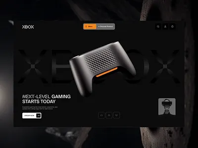 Xbox- Website Hero animation dark mode dark mode web design futuristic futuristic design gaming gaming website hero hero section inspiration modern design modern hero motion graphics ui ui design uidesign uiux website