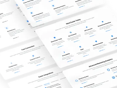 SaaS Blocks - Lookscout Design System blocks clean design feature layout saas ui user interface ux webpage website